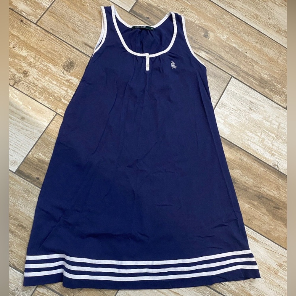 Ralph Lauren Night Shirt Nightgown Navy Blue